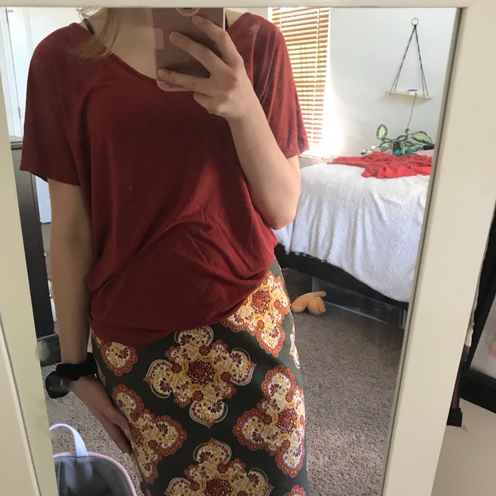 SALE** Loft green/brown skirt - shirt is sold—****